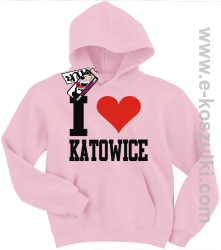 I love Katowice bluza dziecięca - różowy