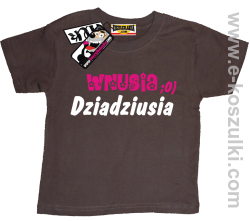 Wnusia dziadziusia koszulka dziecięca - brązowy