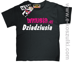 Wnusia dziadziusia koszulka dziecięca - czarny