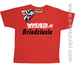 Wnusia dziadziusia koszulka dziecięca - czerwony