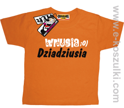 Wnusia dziadziusia koszulka dziecięca - pomarańczowy