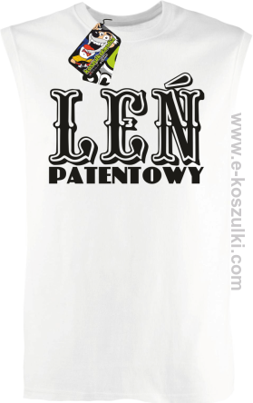 Leń patentowy - bezrękawnik męski biały