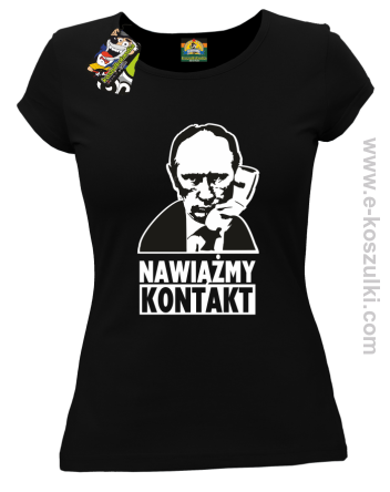 Nawiążmy kontakt Putin - koszulka damska czarna