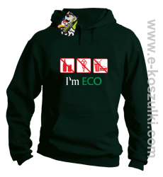 I'm ECO NO EAT - bluza z kapturem butelkowy