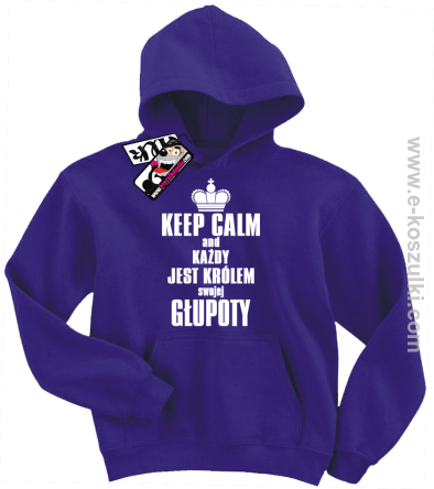 Keep calm and każdy jest królem własnej głupoty koszulka dziecięca - fioletowy