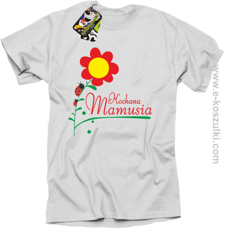 Kochana Mamusia Biedronki z kwiatkiem - koszulka męska