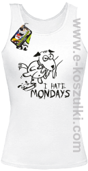 I hate mondays - top damski biały