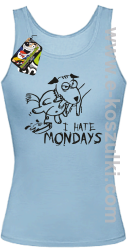 I hate mondays - top damski błękitny