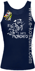 I hate mondays - top damski granatowy