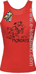 I hate mondays - top damski czerwony