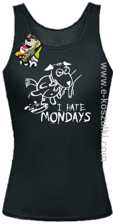 I hate mondays - top damski czarny