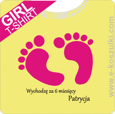 Wychodzę za 6 miesięcy Patrycja - koszulka damska o kroju męskim 13 - koszulki z nadrukiem - nadruk