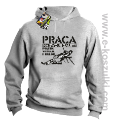 Praca ma swoje zalety piątek wypłatę i urlop - bluza z kapturem melanżowa