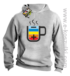 Kubek naładowany energią - bluza z kapturem melanż
