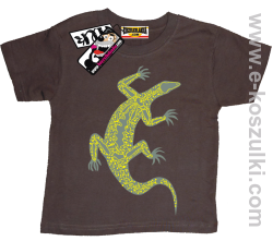 Salamandra jaszczurka koszulka dziecięca - brązowy