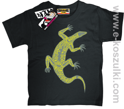 Salamandra jaszczurka koszulka dziecięca - czarny
