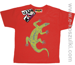 Salamandra jaszczurka koszulka dziecięca - czerwony