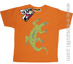 Salamandra jaszczurka koszulka dziecięca - pomarańczowy