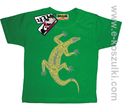 Salamandra jaszczurka koszulka dziecięca - zielony