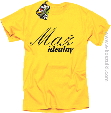 Mąż idealny - koszulka męska żółta