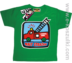 Mały strażak koszulka dziecięca - zielony