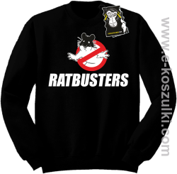 Ratbusters - bluza z nadrukiem bez kaptura czarna