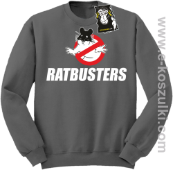 Ratbusters - bluza z nadrukiem bez kaptura szara