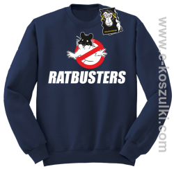 Ratbusters - bluza z nadrukiem bez kaptura granatowa