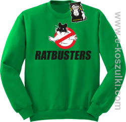 Ratbusters - bluza z nadrukiem bez kaptura zielona