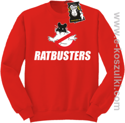 Ratbusters - bluza z nadrukiem bez kaptura czerwona