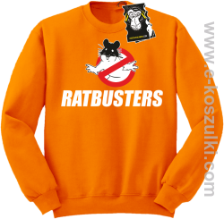 Ratbusters - bluza z nadrukiem bez kaptura pomarańczowa