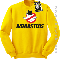 Ratbusters - bluza z nadrukiem bez kaptura żółta