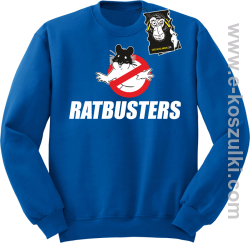 Ratbusters - bluza z nadrukiem bez kaptura niebieska