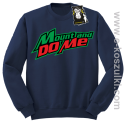 Mount and do me - modna bluza bez kaptura granatowa