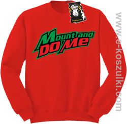 Mount and do me - modna bluza bez kaptura czerwona
