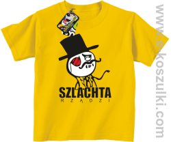 Szlachta rządzi - koszulka dziecięca żółta