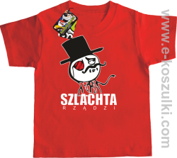 Szlachta rządzi - koszulka dziecięca czerwona