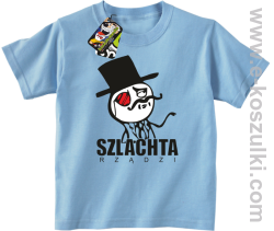 Szlachta rządzi - koszulka dziecięca błękitna