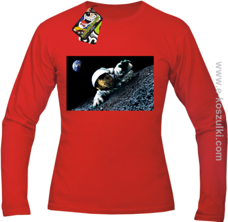 Kosmonauta na księżycu - longsleeve męski