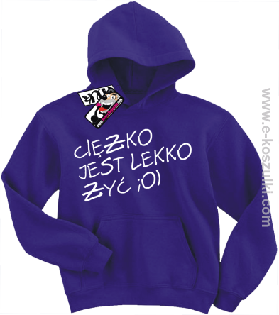 Ciężko jest lekko żyć bluza dziecięca - fioletowy