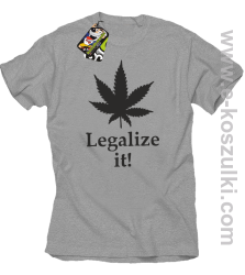 Legalize it gandzia ganja - koszulka męska szara