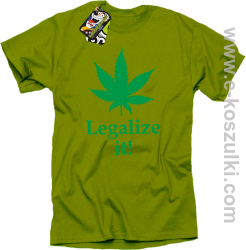 Legalize it gandzia ganja - koszulka męska kiwi