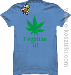 Legalize it gandzia ganja - koszulka męska błękitna