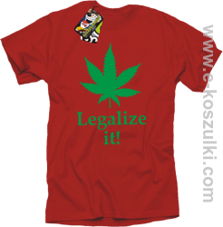 Legalize it gandzia ganja - koszulka męska czerwona