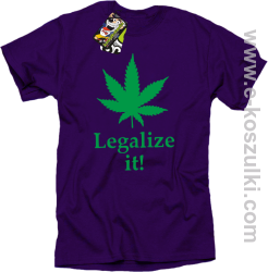 Legalize it gandzia ganja - koszulka męska fioletowa