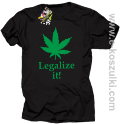 Legalize it gandzia ganja - koszulka męska czarna