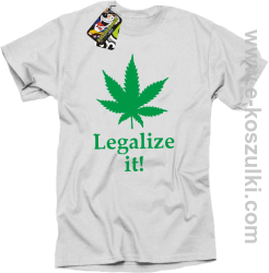 Legalize it gandzia ganja - koszulka męska biała