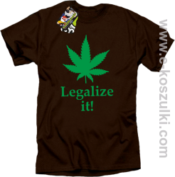 Legalize it gandzia ganja - koszulka męska brązowa