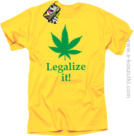 Legalize it gandzia ganja - koszulka męska żółta