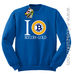 I love Bitcoin Gold - bluza męska bez kaptura niebieska